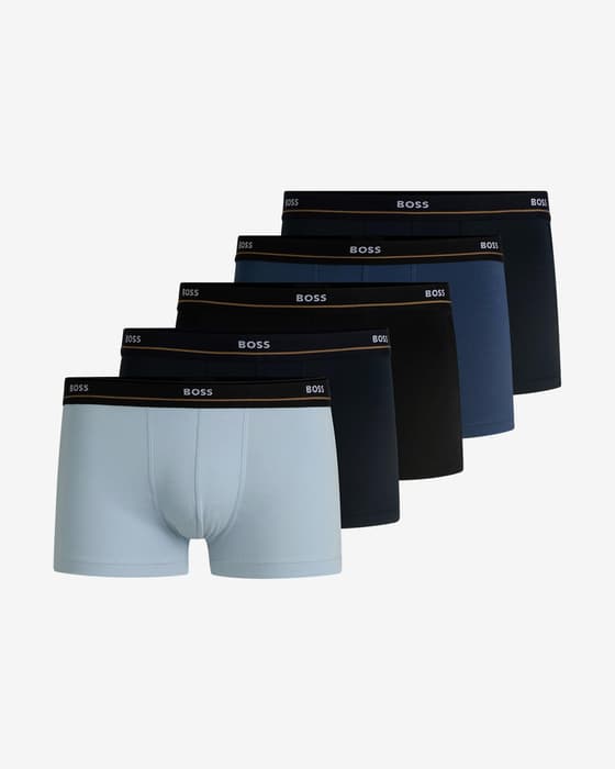 Bóxer BOSS Essential azul claro azul oscuro negro (5 unidades)