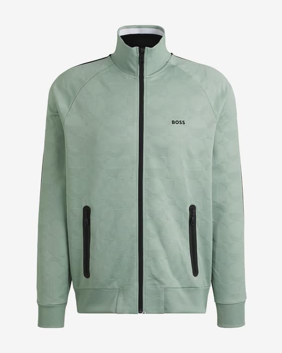 Sweatshirt BOSS Green Skarley Striped Full Zip azul