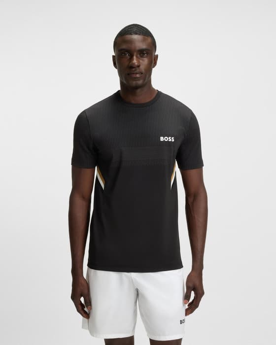 Camiseta BOSS Green Tech TOC manga corta negro puro