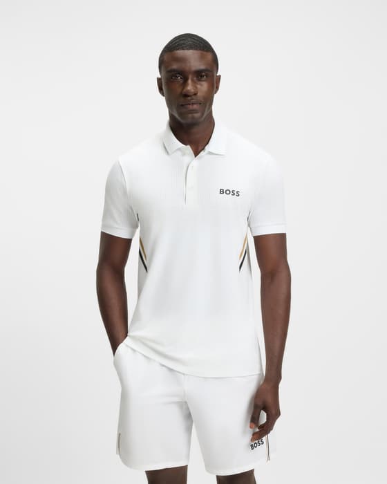 Polo BOSS Green Paule TOC manga corta blanco puro
