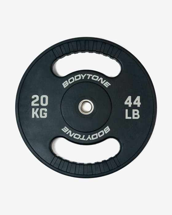 Disco de goma Bodytone 20 kg negro amarillo
