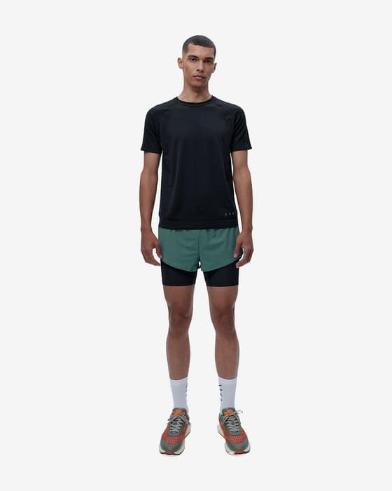 Camiseta Born Living Yoga Otawa Seamless manga corta negro