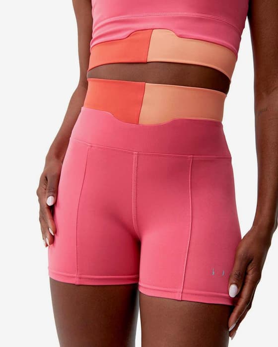 Legging court Born Living Yoga Kalinda Performance rose femme