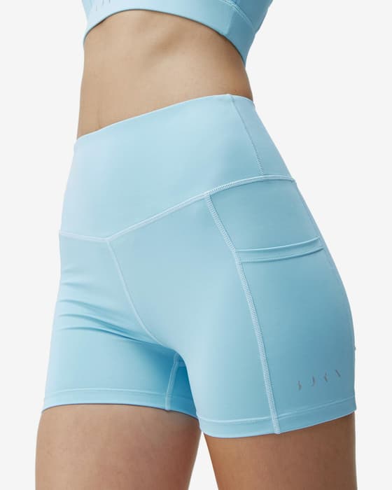 Born Living Yoga Cira Performance Damen Leggings kurz blau