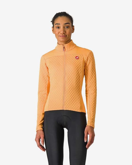 Maillot Castelli Sfida 2 manche longue orange foncé femme