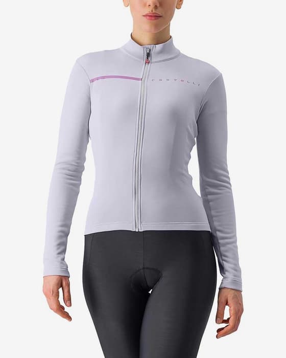 Maillot Castelli Sinergia 2 manche longue lilas claire femme