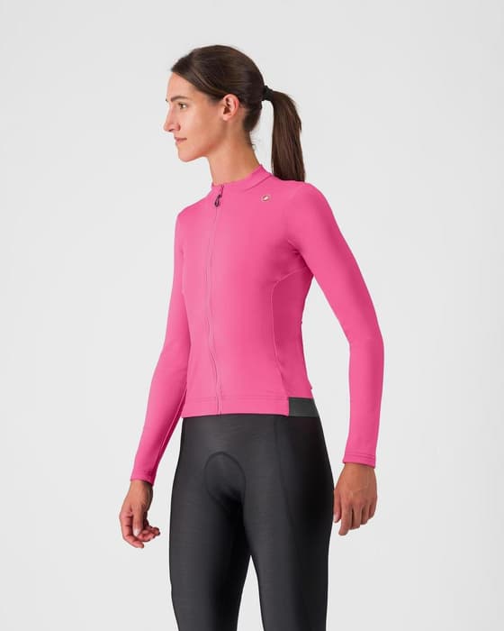 Maillot Castelli Espresso Thermal manga larga rosa violeta mujer