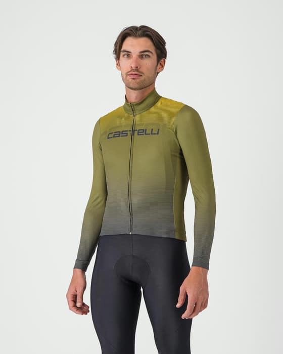 Maillot Castelli Apice Thermal manga larga verde caqui