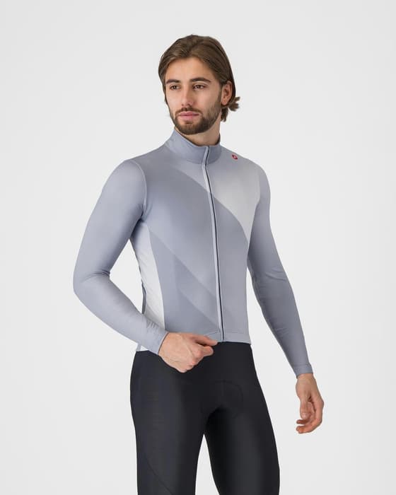 Maillot Castelli Amplify Thermal manga larga gris claro