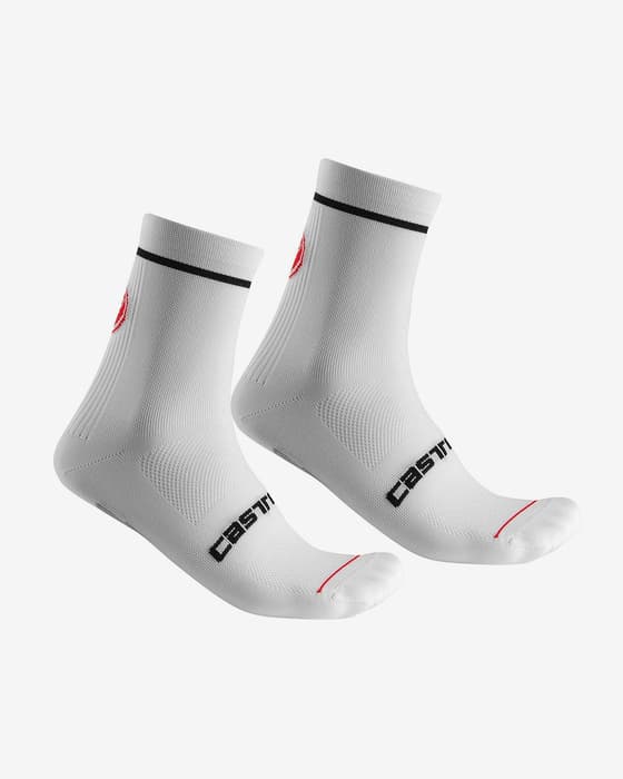 Pack calcetines Castelli Entrata 9 blanco (2 pares)