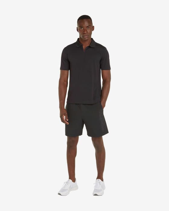 Polo Calvin Klein Sport Half Zip manga corta negro