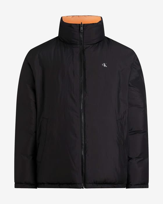 Calvin Klein Jeans Reversible 90s Puffer Winterjacke orange/schwarz