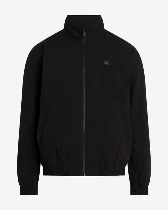 Chaqueta Calvin Klein Cotton Canvas Harrington negro puro