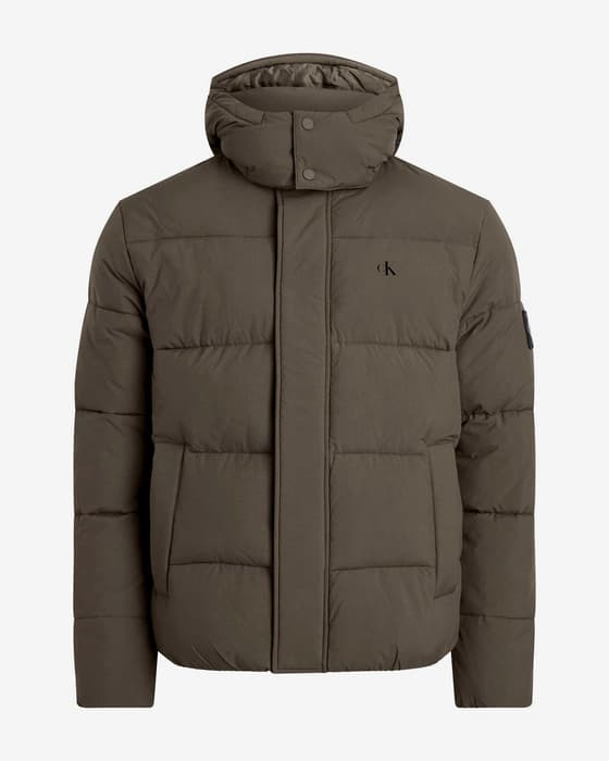 Chaqueta con capucha Calvin Klein Essentials Non Down marrón