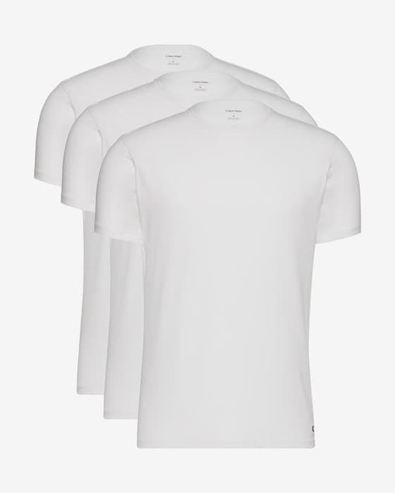 Camiseta Calvin Klein Lounge Crew Neck manga corta blanco puro (3 unidades)