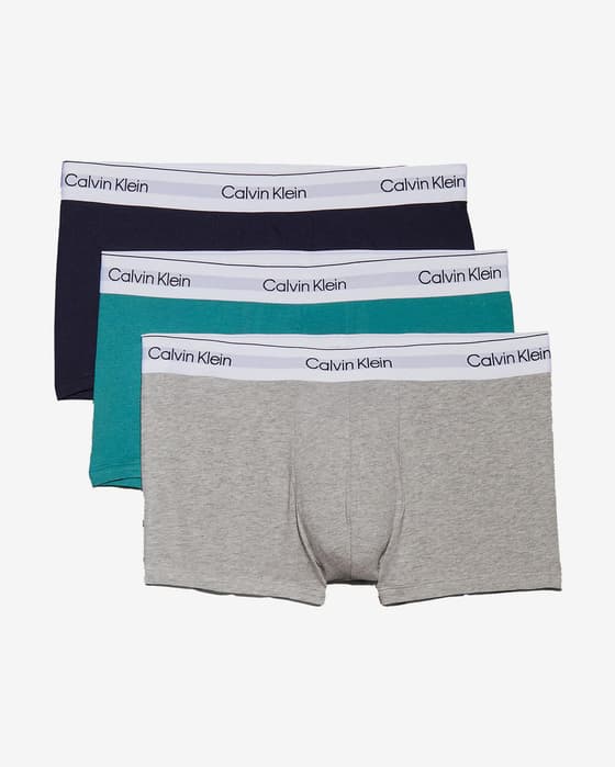 Bóxer Calvin Klein Icon Cotton Stretch gris verde negro (3 unidades)