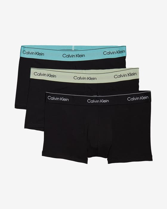Calvin Klein Icon Cotton Stretch Boxershorts schwarz/grün/blau (3er-Pack)