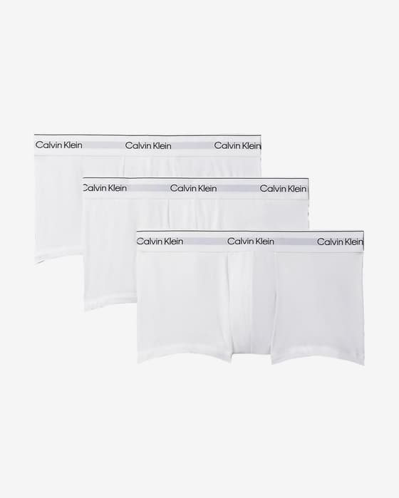 Bóxer Calvin Klein Low Icon Cotton Stretch blanco puro (3 unidades)