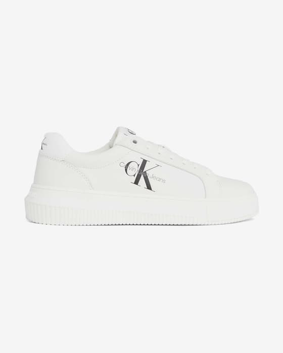 Zapatillas Calvin Klein Jeans Chunky Mono blanco puro negro mujer