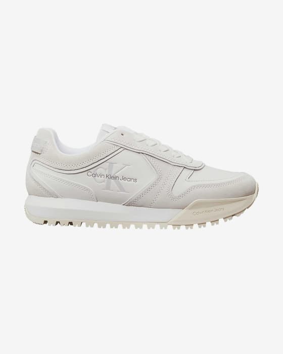 Zapatillas Calvin Klein Jeans Toothy Runner Irregular blanco puro mujer