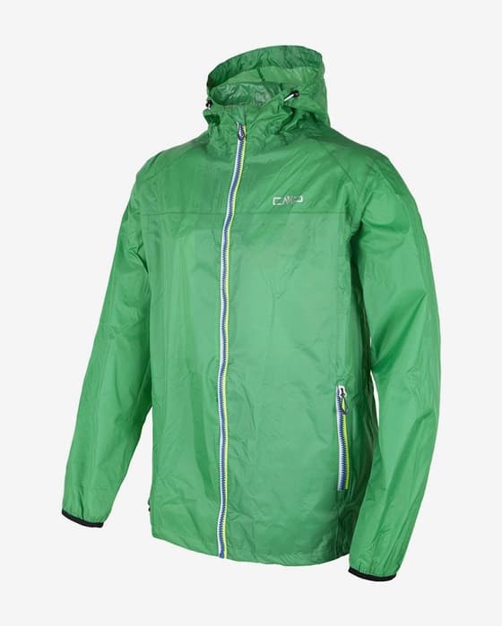 Casaco para chuva CMP Fix Hood Rain verde infantil