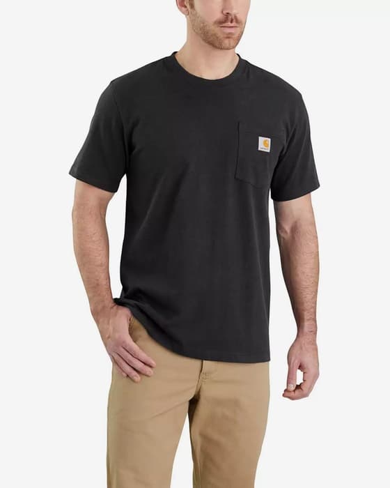 T-shirt Carhartt K87 Pocket manga curta preto escuro