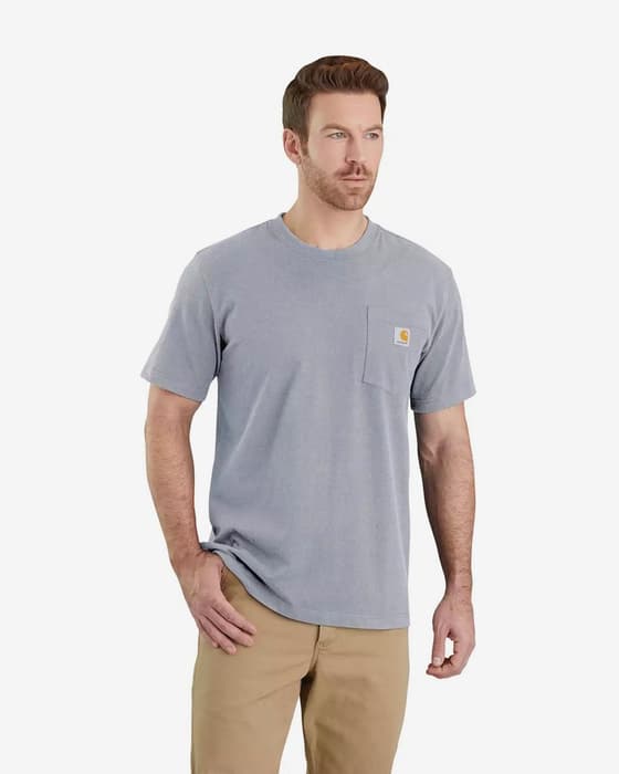 T-shirt Carhartt K87 Pocket manga curta cinza