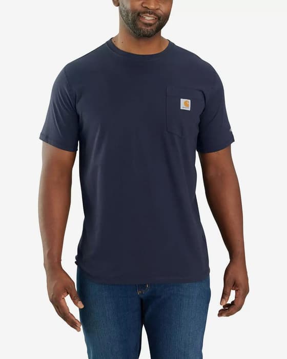 T-shirt Carhartt Force Pocket manga curta azul marinho