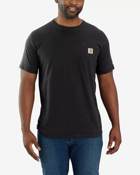 T-shirt Carhartt Force Pocket manga curta preto puro