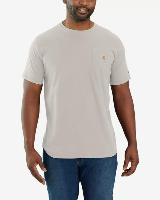 T-shirt Carhartt Force Pocket manga curta branco puro