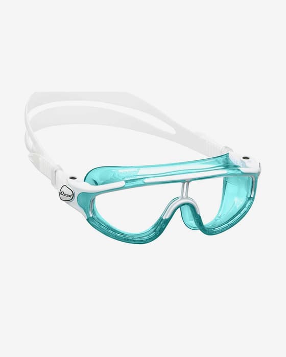 Mascara de natación Cressi King Baloo turquesa blanco
