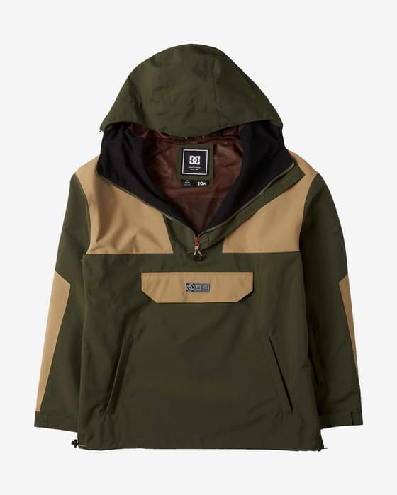 Chaqueta con capucha DC Shoes 4/3mm Anorak verde caqui beige