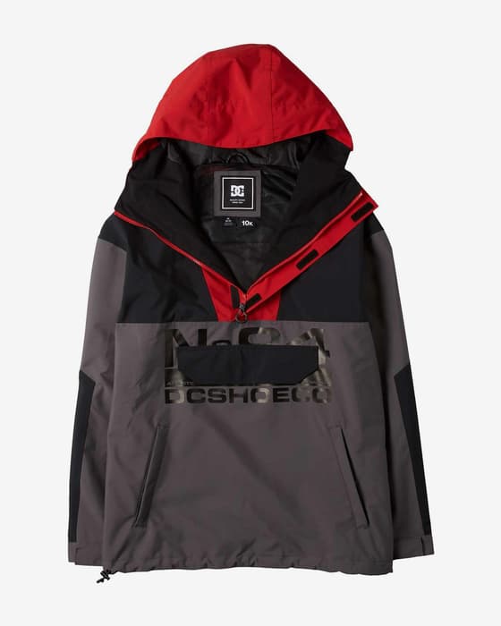 Chaqueta con capucha DC Shoes 4/3mm Anorak gris negro rojo