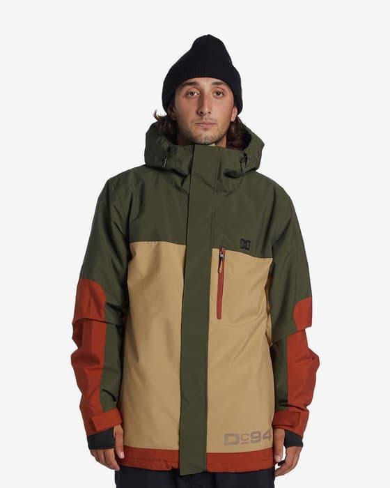 Chaqueta con capucha DC Shoes Defiant verde naranja oscuro