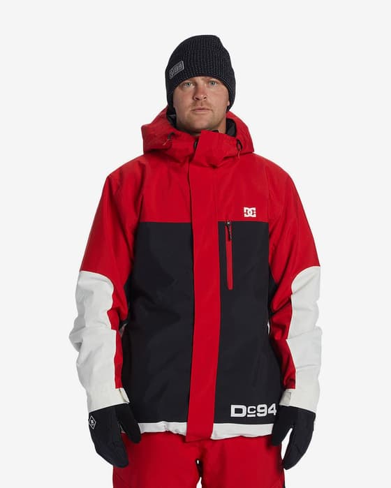 Chaqueta con capucha DC Shoes Defiant rojo blanco