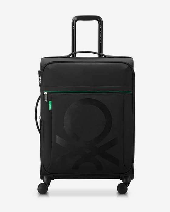 Maleta Delsey Paris x Benetton Color Block Expandible 77L negro puro