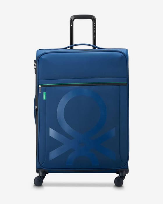 Maleta Delsey Paris x Benetton Color Block Expandible 114L azul oscuro