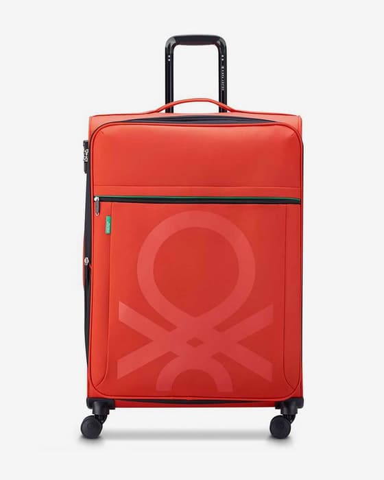 Maleta Delsey Paris x Benetton Color Block Expandible 114L rojo