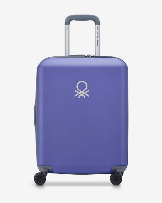 Valigia Delsey Paris x Benetton Hardside 36L lilla azzurrato