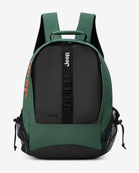 Mochila Delsey Paris x JEEP JS011B 25L verde negro naranja