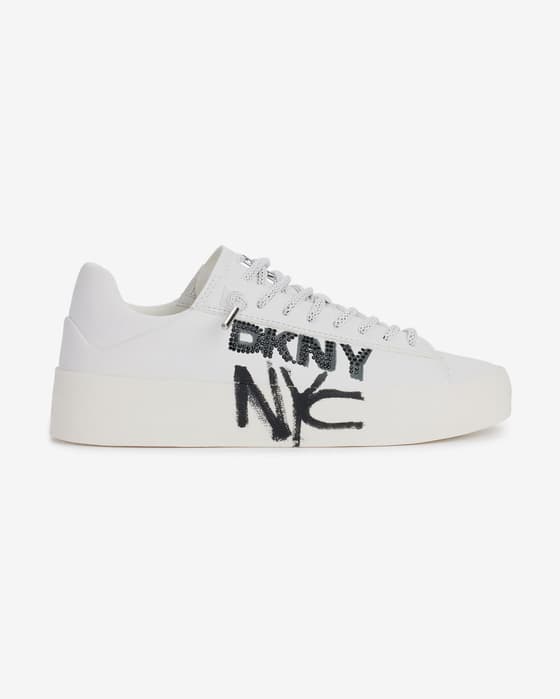 Zapatillas DKNY Ginali Grafitti blanco puro negro mujer