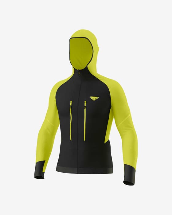Chaqueta con capucha Dynafit Mezzalama Race negro amarillo