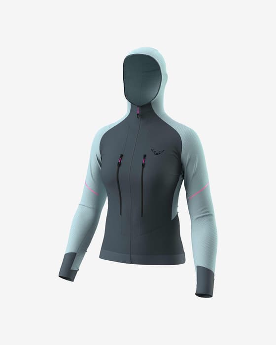 Chaqueta con capucha Dynafit Mezzalama Race gris azul blanquecino mujer