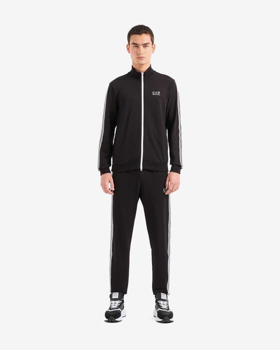 Chandal EA7 7 Lines Contrast negro blanco