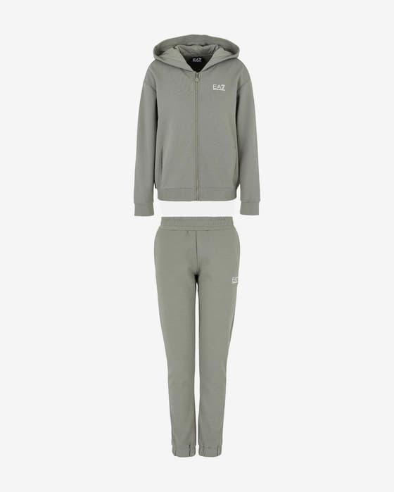 Chandal EA7 Logo Series verde mujer