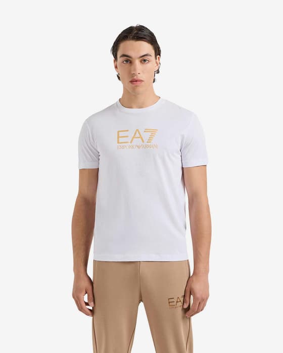Trikot EA7 Gold Label Kurzarm Weiß Gold