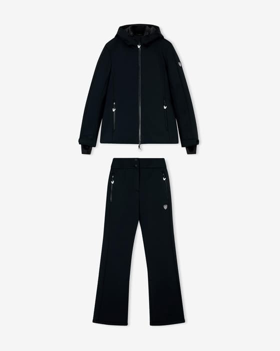 Conjunto EA7 Ski Technical Padded Softshell negro mujer