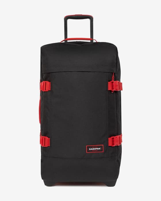 Eastpak Tranverz L trolley zwart puur rood 121L