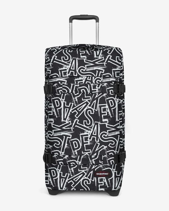 Trolley Eastpak Transit'r M 78L nero puro bianco brillante