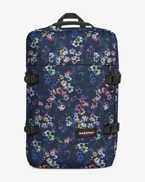 Eastpak Travelpack Backpack 42L navy blue white pink
